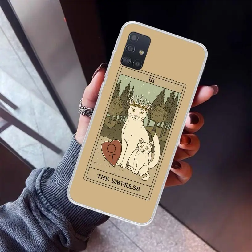 Чехол для телефона с картой Таро Cute Art Cats для Samsung Galaxy A51 A71 A41 A31 A21S A11 A01 A50S A70 A40 A30S A20E A20S A10S A6 A7 A8 A9