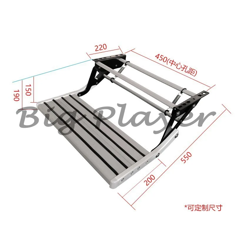 دواسة يدوية تلسكوبية دواسة السيارة مقطورة السفر خطوة السرير سيارة طبقة واحدة الملحقات #3
