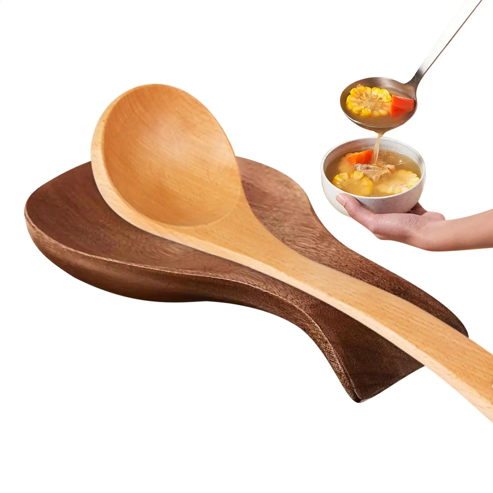 

Wooden Spoon Holder Wood Spatula Rack Farmhouse Utensil Holder Kitchen Counter Decor For Cooking Restaurant Buffet Barbecue
