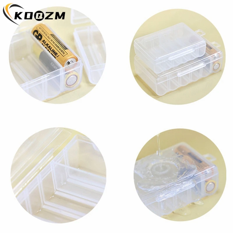 3/6Slots Transparent Battery Storage Case Holder Hard Plastic Battery Box Storage Battery Box For AA/AAA Battery Organizer Box