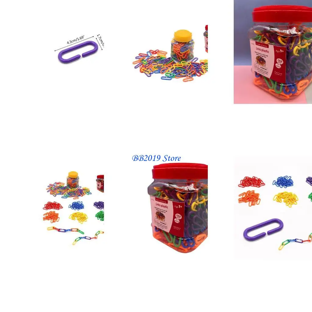 Q0KB سلسلة مشبك ألعاب ثلاثية الأبعاد تعليم الألغاز الهندسي لعبة الأطفال الإدراك الملون