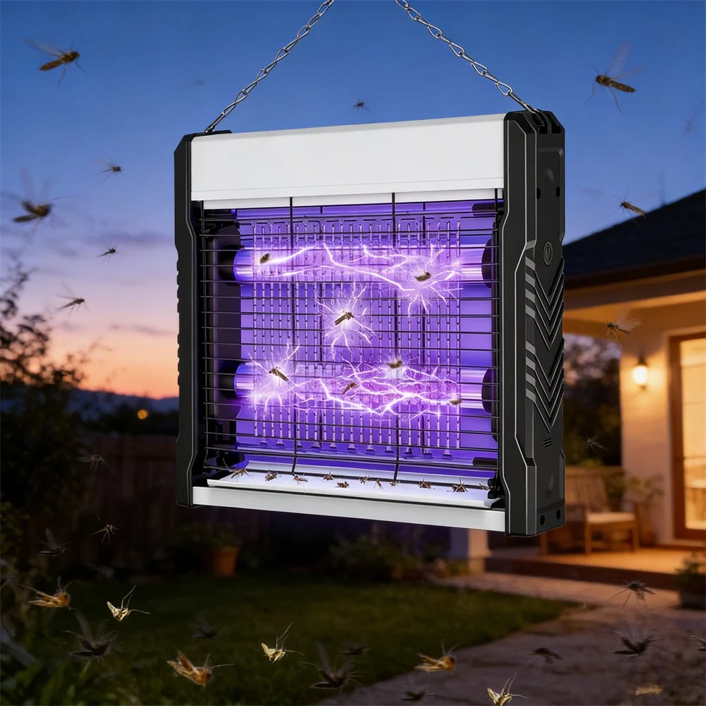 Elektrischer Insektenvernichter für Innenräume 4000V Mückenfalle für Zuhause Mottenlicht Gnatzen-Insektenkiller Elektrische Fliegenfalle Insektenvernichter