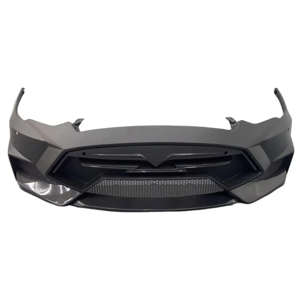 

For Model S Front Lip Body Kit Carbon Fibre Russia Style Front bar Front Car Bumpercustom