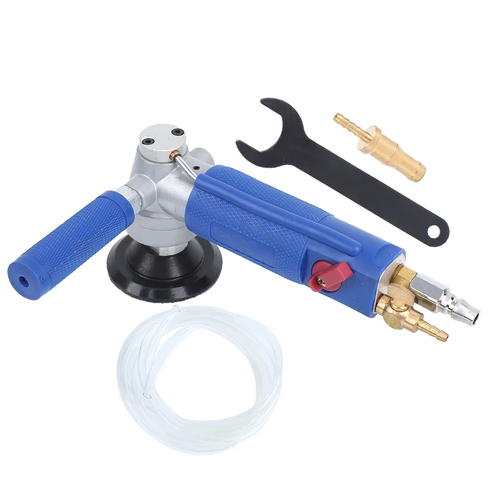 HIFESON 3 Inch Air Pneumatic Sander Water-feed Mill Wet Polisher Tool Machine 14/16mm for Marble Quartz Granite Stone Polishing