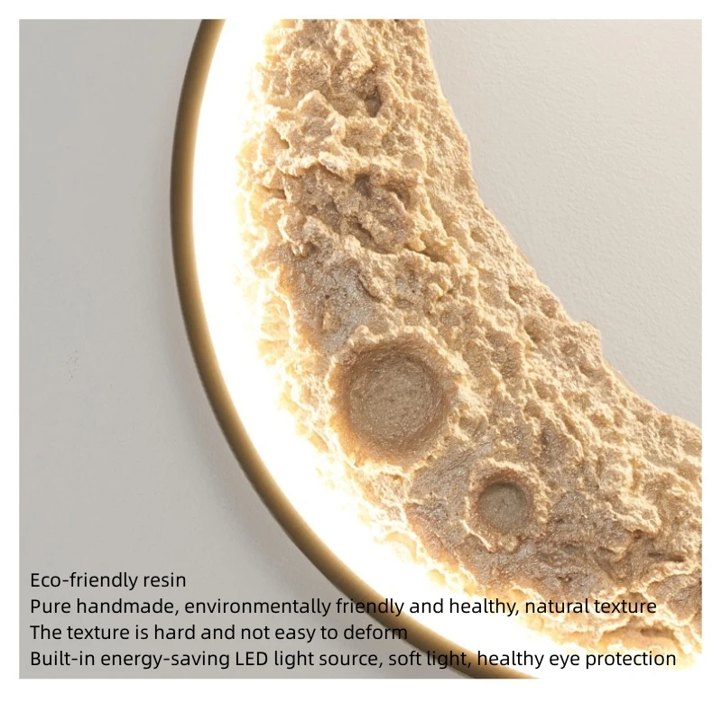 Minimalist LED Moon Mural Light Creative Moon Mural Light is Suitable For Wall Lamp In Hallway Hallway Bedroom Living Room