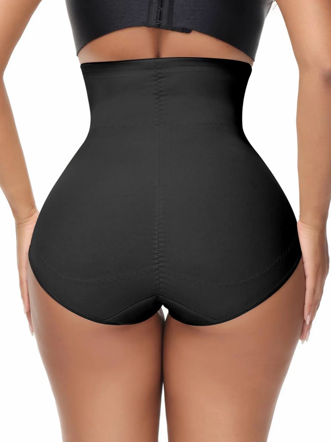 1PC Women's High-Waist Cinched Shaping Pants with Butt Lifting Feature Breathable Waist Belt Double-Layer Reinforced Crotch