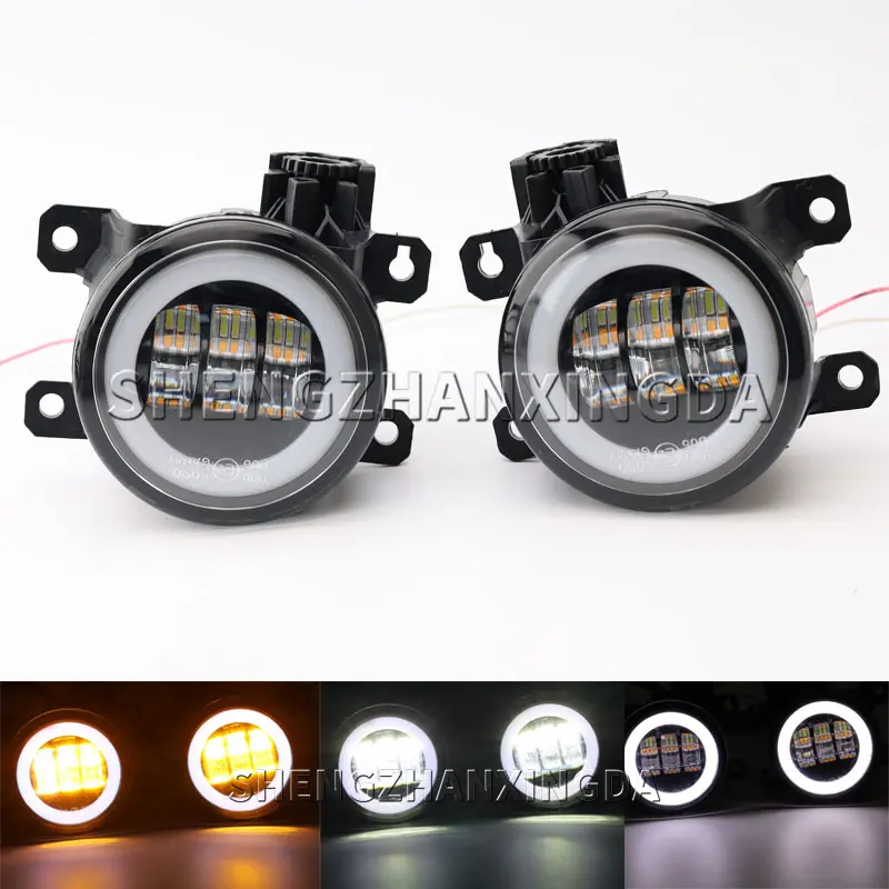 

1Pair Car Fog Light LED Angel Eye DRL Daytime Running Lamp H8 12V High Bright For Honda Fit Jazz GK5 RS 2014 -2020