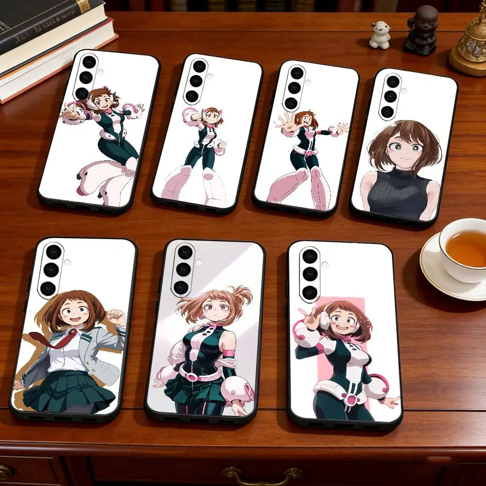 

Anime My Hero Academia O-Ochaco Uraraka Phone Case Black Silicone Soft For Samsung Galaxy A73,A72,A71,A70,A53,A52,A51