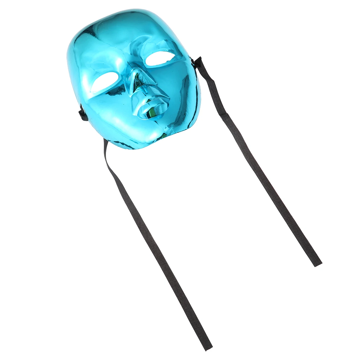 

Electroplating Masquerade Masks Full Face Shiny Durable Plastic Flexible Band Fits Most Halloween Carnival Props Accessories