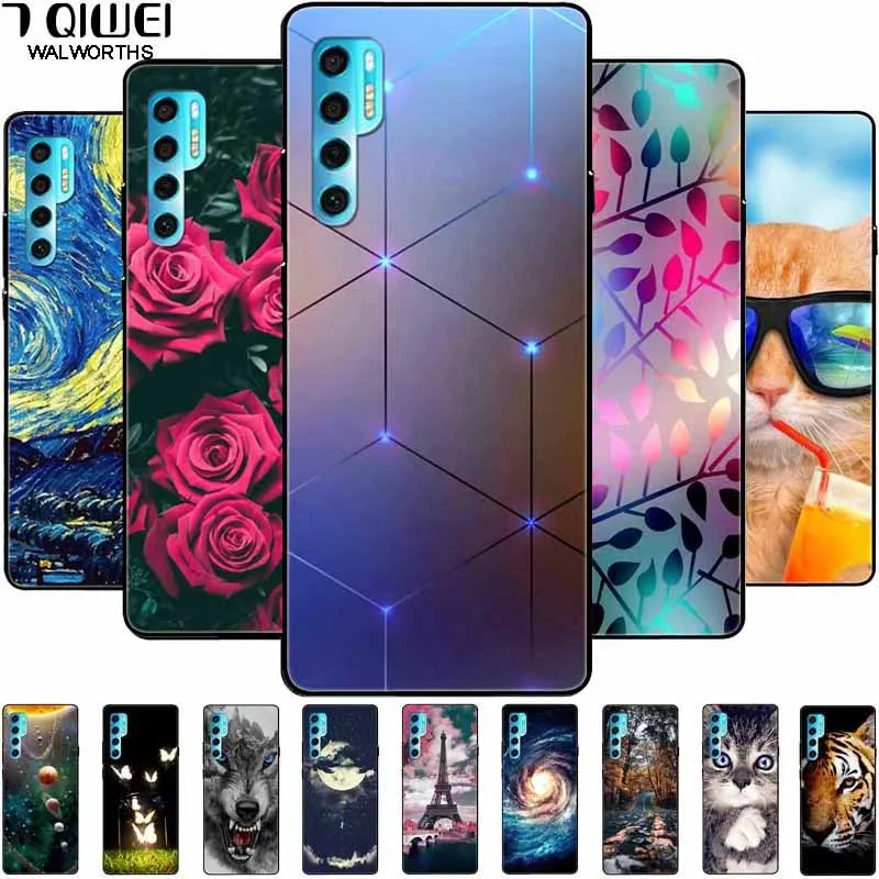 For TCL 20 Pro 5G Case T810H Silicone Bumper Fashion Cartoon TPU Soft Covers for TCL 20Pro 5G Phone Cover Coque for TCL20Pro Owl