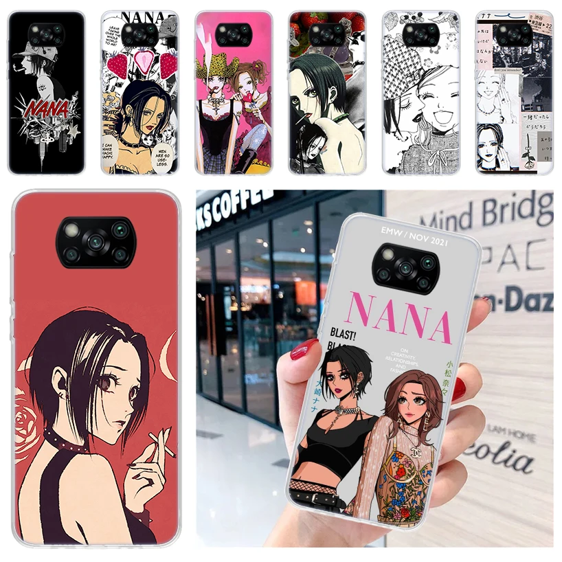 NaNa Osaki Anime Soft Phone Case for Xiaomi Poco X6 X5 X4 Gt X3 Nfc F6 F5 Pro M5s M5 M4 M3 F4 F3 F2 F1 Capa Coque Cover for Xiao