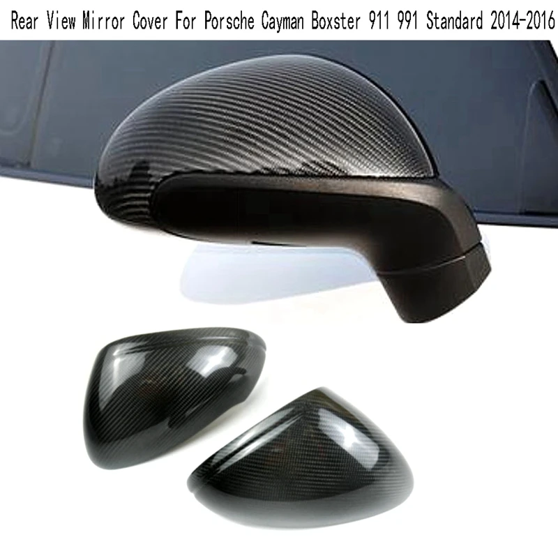 

Real Carbon Fiber Rear View Mirror Cover For Porsche Cayman Boxster 911 991 Standard 2014-2016 Door Side Mirror Cap