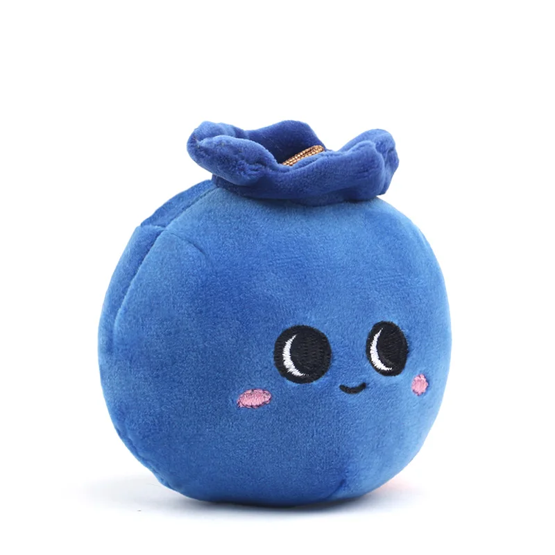 8cm Simulation Fruit Plush Toy Blueberry Cute Plush Doll Children Cognitive Toys Fruit Theme Ornaments