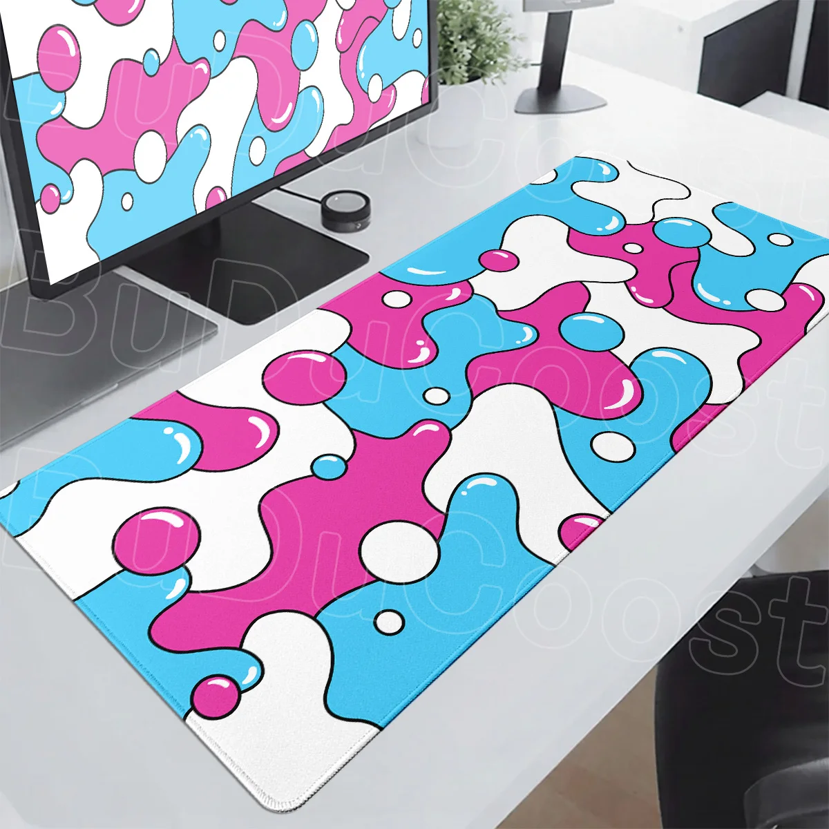 30x80cm Gamer Mouse Office Long Table Pad Black & White Strata Liquid Mice Mat 30x60cm Laptop Non-slip Mausepad Keyboard Deskmat