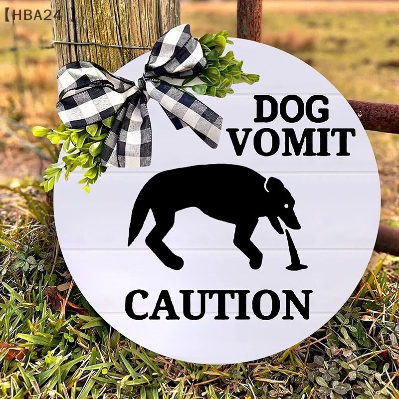 Cat Vomit Sign Funny Cat Dog Vomit Sign Wood Plaques Gag Gift Cat Vomit Warning Sign Prank Cat Vomit Caution Sign