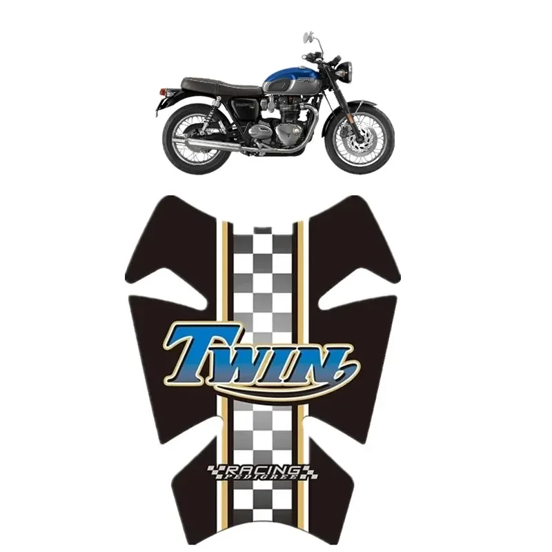 MOTO For Triumph Twin Bonneville Motorcycle Tank Pad Protector 3D Gel Sticker Decal - B