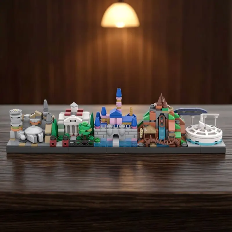 Fairy Tale Fantasy Castle Skyline MOC Building Blocks Kit, Classic Architecture Model, DIY Assembly Toy, Adult Collectible Gift