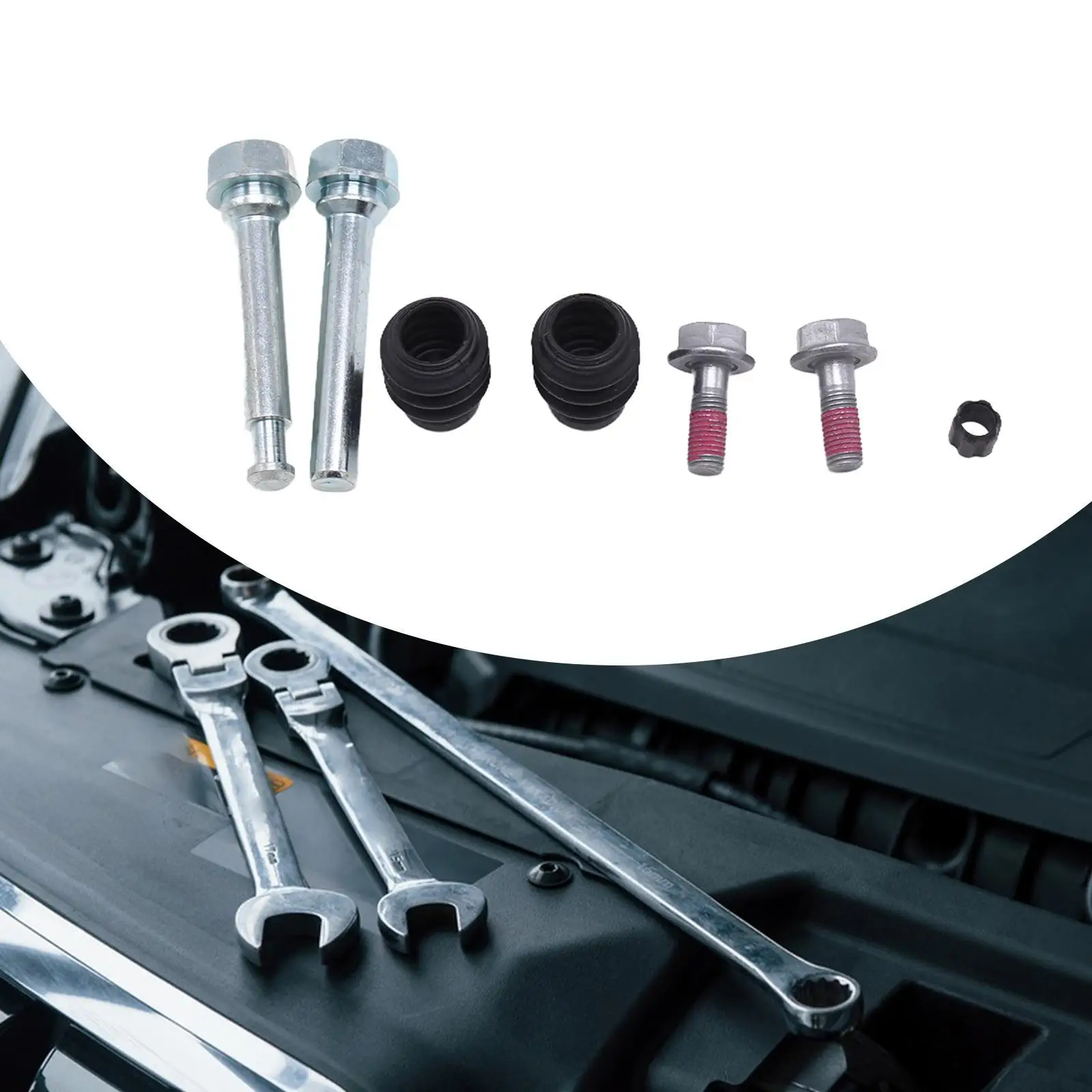 Front Brake Caliper Slider Pin Guide Kit, Replaces, High Performance, Easy Installation Professional Spare Parts Accessories