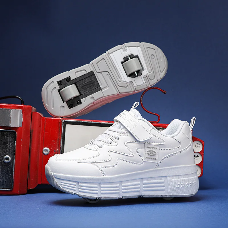 Fashion Children's Sneakers Child Two Wheels Roller Skates Shoes Kids Boys and Girls Flying Shoes