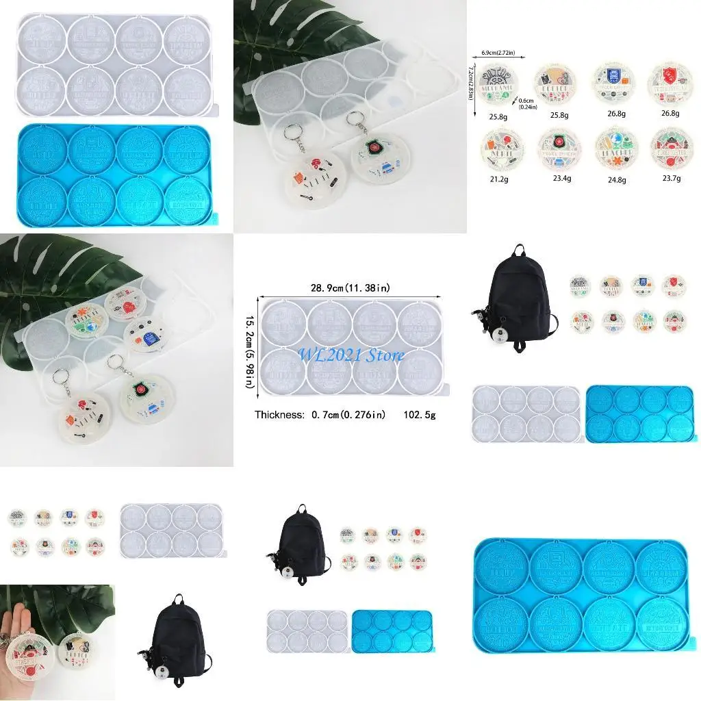 

G5GC Professional Keychain Silicone Mold with Hole Keyring Pendant Handmade Mold Valentines Day Birthday Gift Jewelry