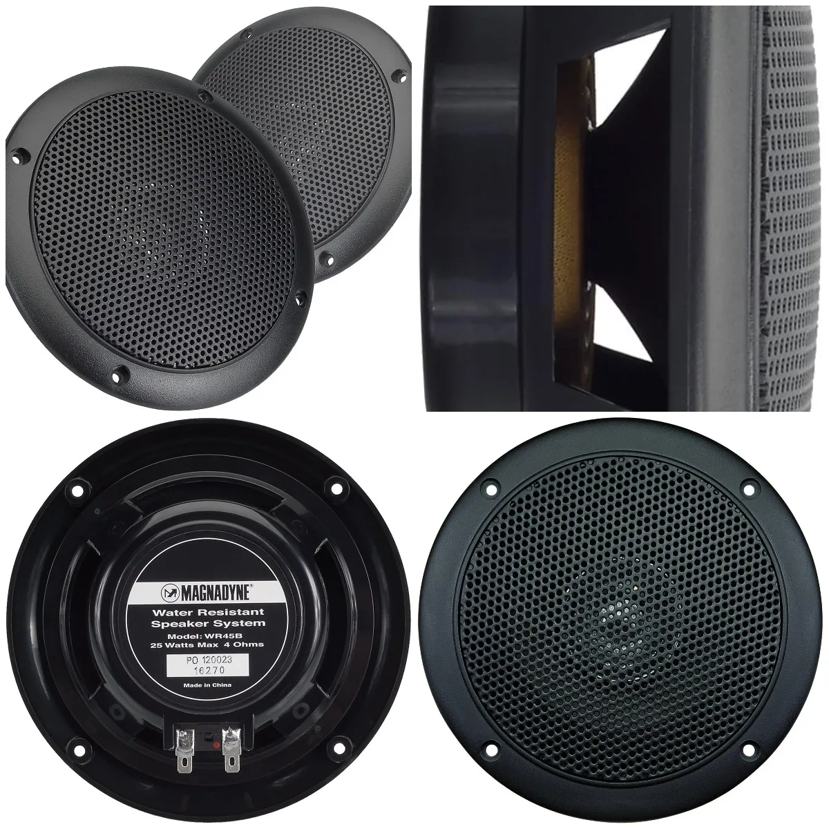 

5” Water Resistant Speakers for Marine, RVs, & Hot Tubs – Pair