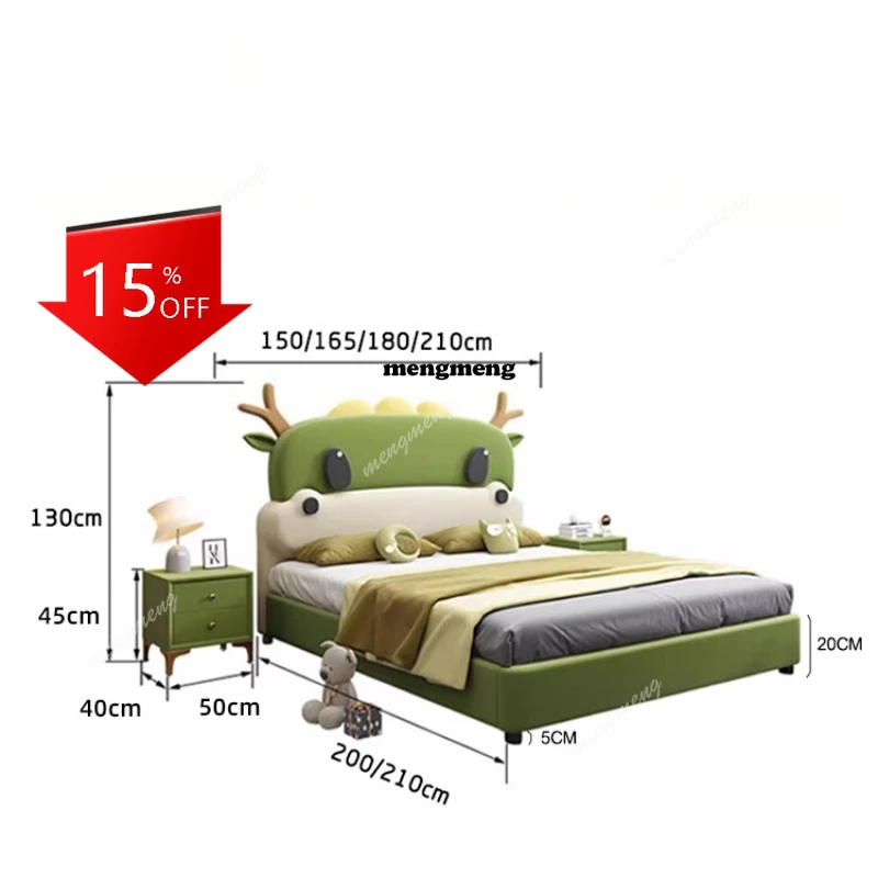 

C46 Детская кровать с героями мультфильмов середины века, минималистичный милый дизайн, удобная современная кровать, мебель для спальни camas moderrnas inteligentes