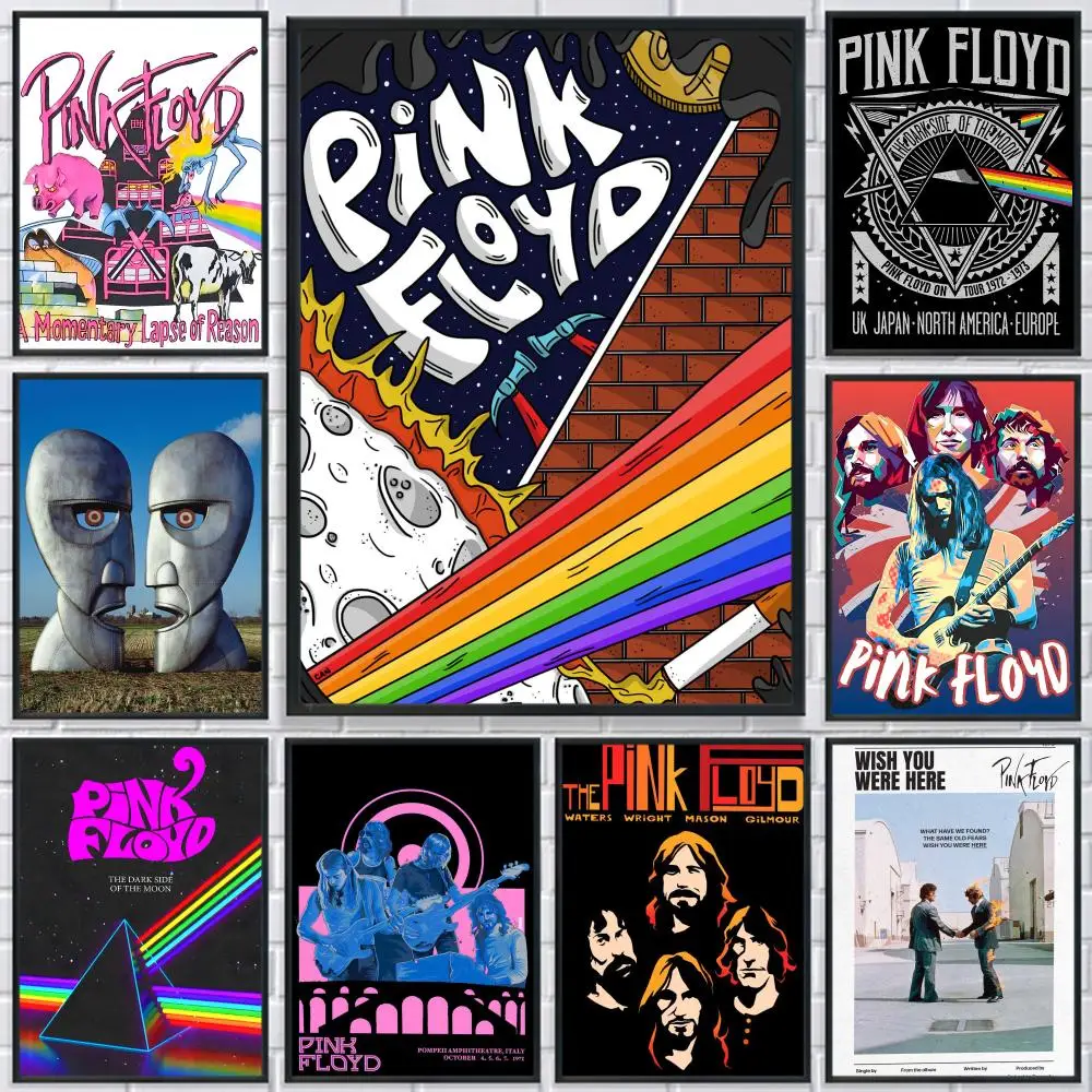 P-Pink F-Floyd ملصق فني عالي الدقة طباعة شخصية قماش جدار جدارية ملصق فني صور لغرفة المعيشة ديكور المنزل