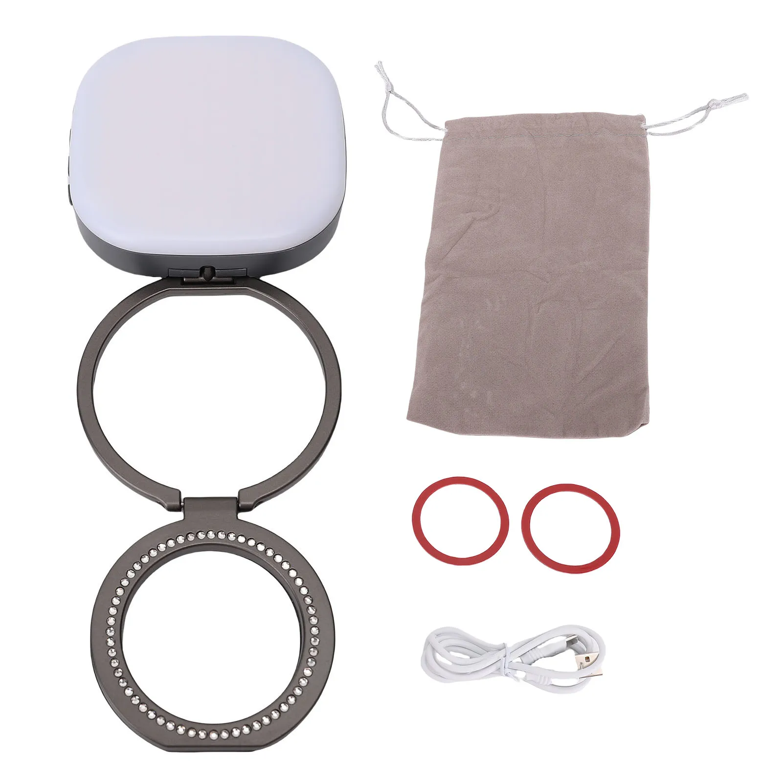 Phone Video Light 3200K To 8500K Phone Light Magnetic Retractable Extension Rod Type C Rechargeable Portable Foldable for Vlog