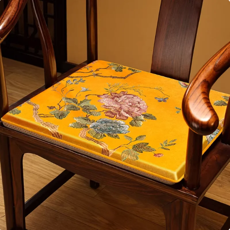 New Chinese Style Chair Cushion Non-slip Thickened Seat Pad for Mahogany Sofa Tea Chair Dining Chair Luxury Home Decoration