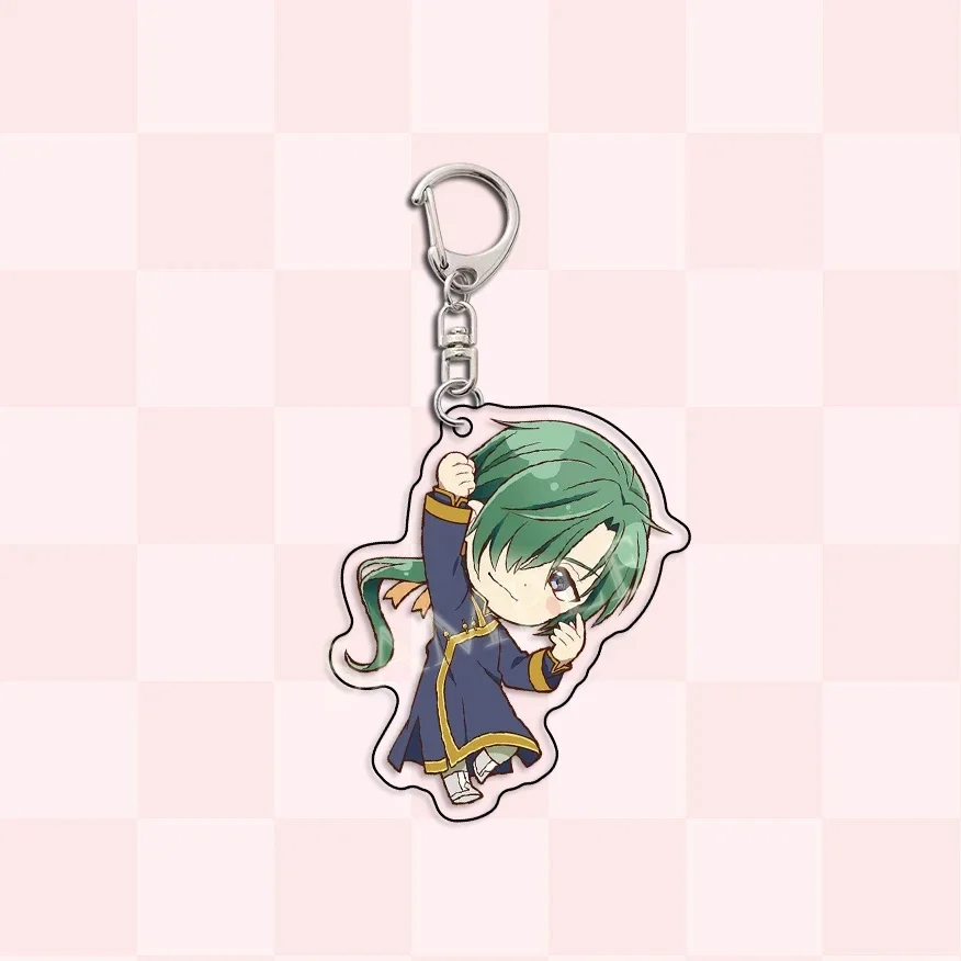 Anime Yona Of The Dawn Keychain Yona Haku Yun Kijia Jieha Zeno Shina Cartoon Figures Pendant Key Chain Ring Fans Gifts Jewelry