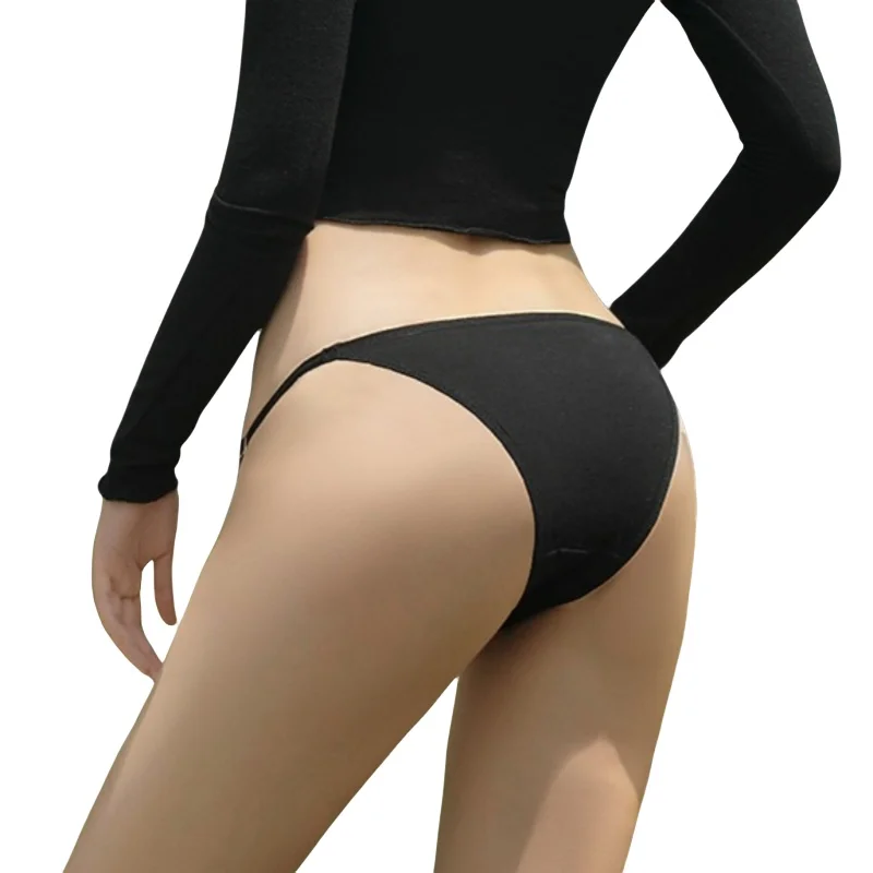 3Pcs/Set Women Cotton Panties Adjustable Metal Thin Strap Briefs Ladies Sexy Lingerie Minimal Bikini Solid Color Underwear S-XL image 3