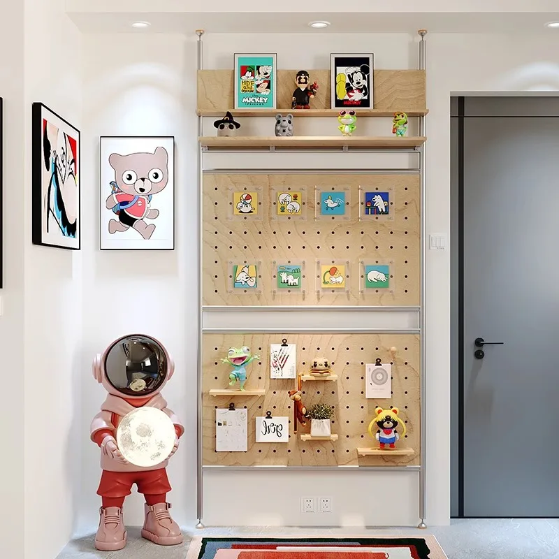 

Aluminum profile birch ocean board hole board entrance entrance partition top-notch non-punching screen display stand
