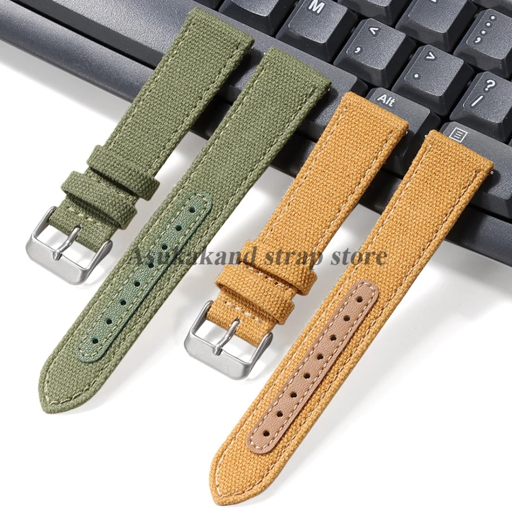 عالية الجودة النايلون الجلود حزام (استيك) ساعة قماش لينة حزام العسكرية الرياضة سوار ل Seiko الإفراج السريع العالمي 20mm معصمه