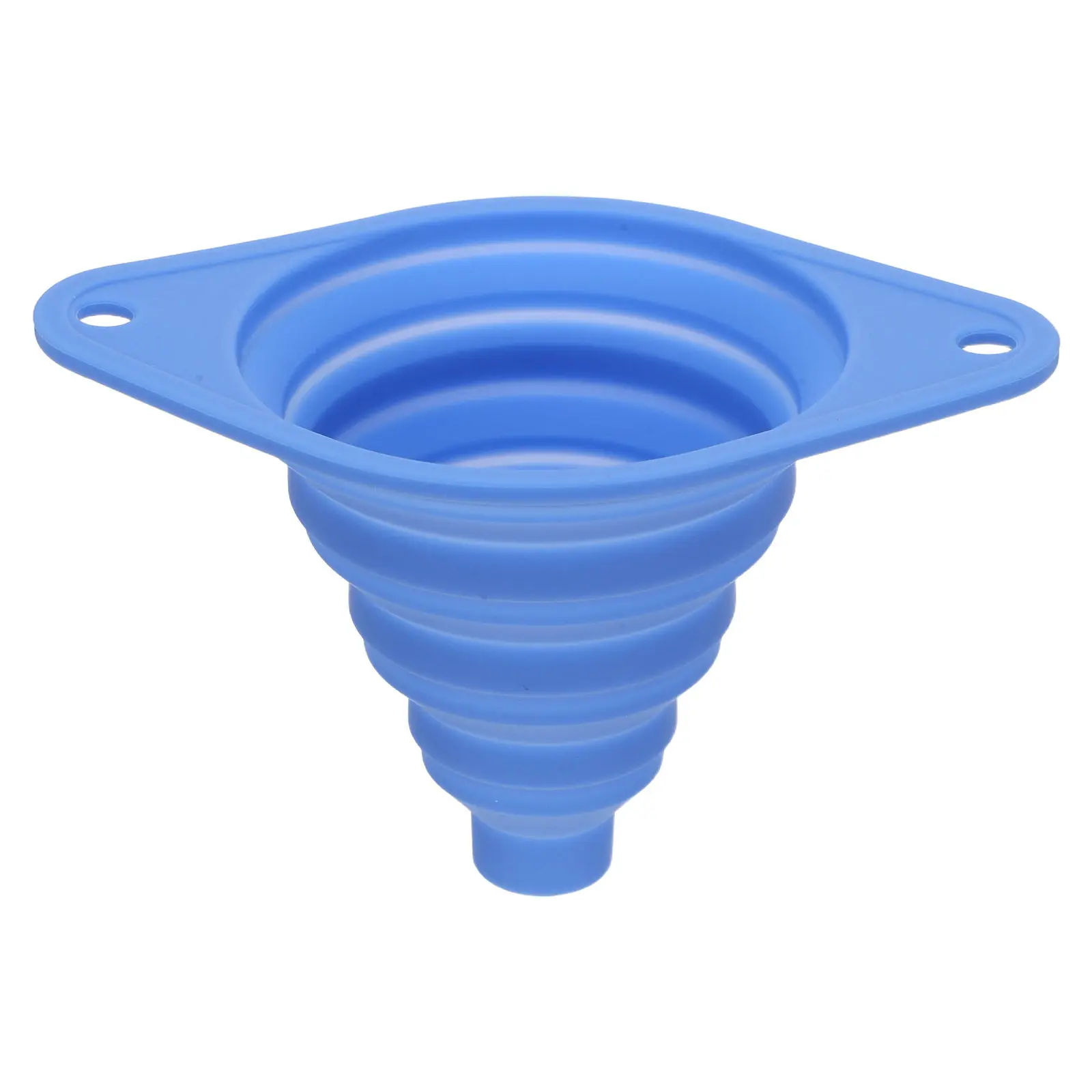 Silicone Collapsible Funnel Blue Wide Mouth Food Grade Silicone Kitchen Funnel for Jars Oil Jam Rv Camping Liquid Transfer