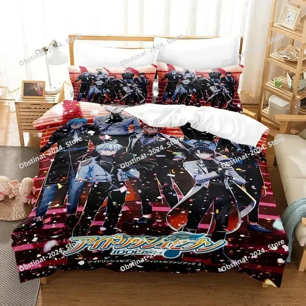 

3D Anime Game IDOLiSH7 Bedding Set Single Twin Print Bed Set With Pillowcase Bed Duvet Cover Single Double Queen Super King Size
