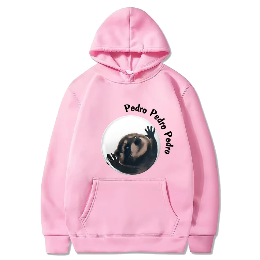 Sudadera con capucha Unisex de manga larga con estampado divertido de Peter Dancing mapache, sudadera informal de gran tamaño, jerséis de lana, novedad de 2024