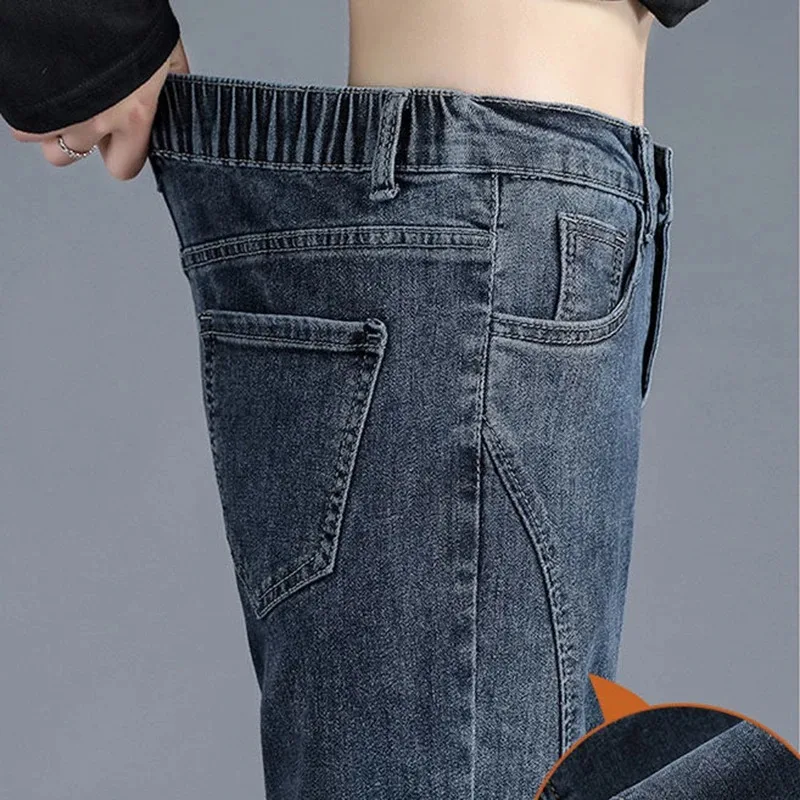 2024 New Design Korean Fashion Slim Women's Pencil Denim Trousers Vintage High Waisted Harem Jeans Streetwear Pantalon Pants