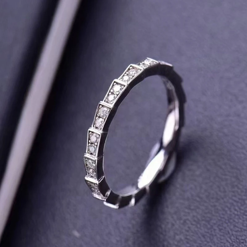 100% Diamantprüfer-geprüfter Moissanit-Ring, passendes Ehering-Diamantband für Damen, 925er Sterlingsilber, Damen-Einzelring – Detail 29