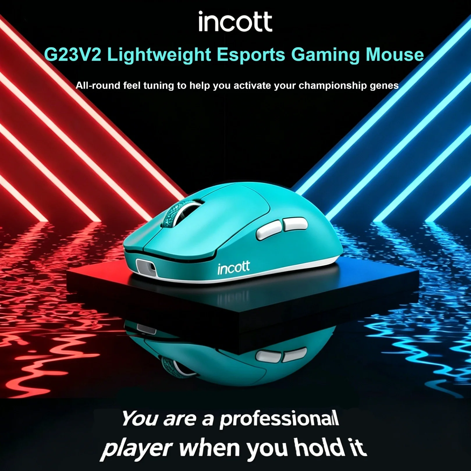INCOTT G23 V2 SE Gaming Mouse PAW3395 Sensor 47g Lightweight 3-Mode Wireless 8000Hz Polling Rate Hot Swap E-sports Custom Mice