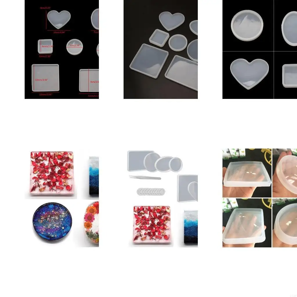 

Silicone Tray Molds Epoxy Resin Casting Molds for DIY Casting Home Decoration