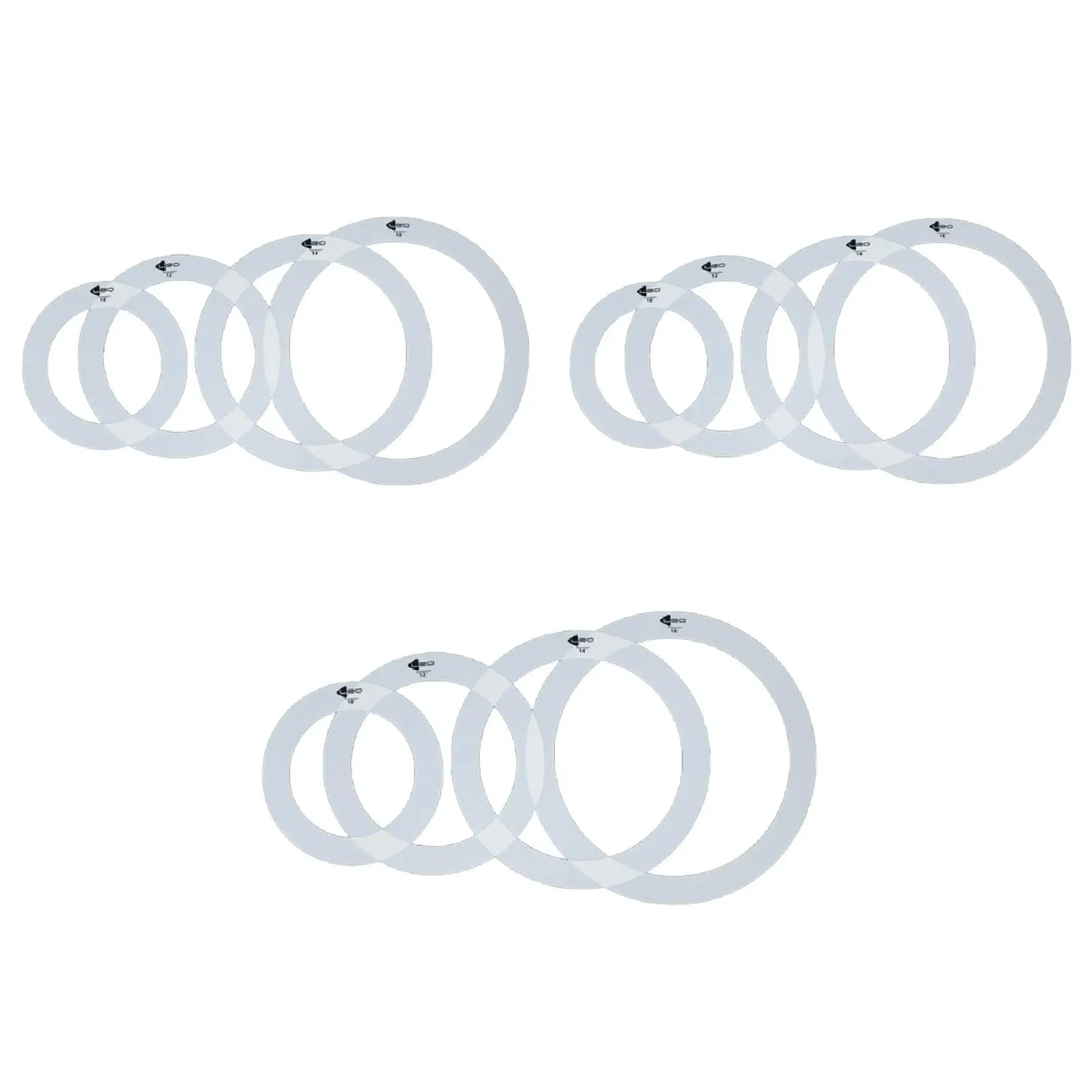 Anelli muti per tamburo smorzante da 4 pezzi, facili da usare, accessori pratici Parti per batteria Robusti silenziatori per batteria professionali