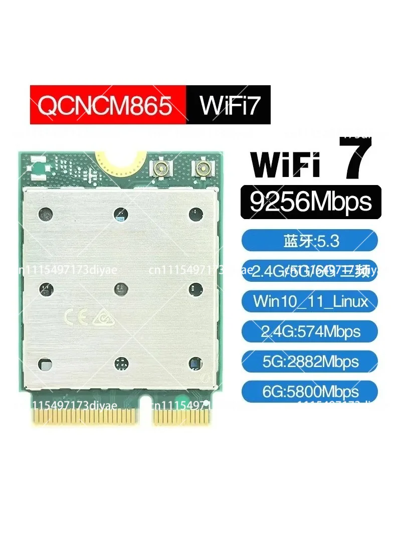 WiFi 7 Tri Band 2.4G/5G/6GHz Wireless Adapter 2.4Gbps Network Card for Windows 11