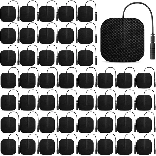 Almohadillas de electrodos de Estimulador muscular de 4x4 /5x5cm, almohadillas de repuesto autoadhesivas de tela no tejida de Gel para máquina de Terapia Digital Tens