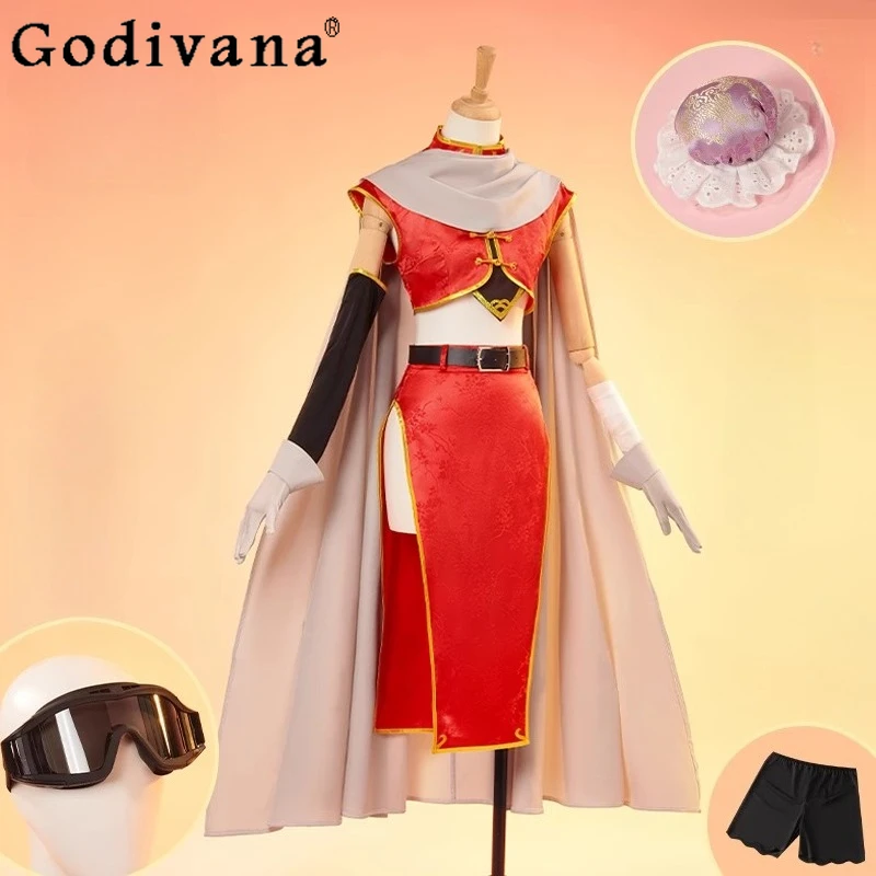 2 차원 게임 코스프레 스커트 세트 여성 애니메이션 할로윈 Cos 정장 여성 카니발 유니폼 의류 복장