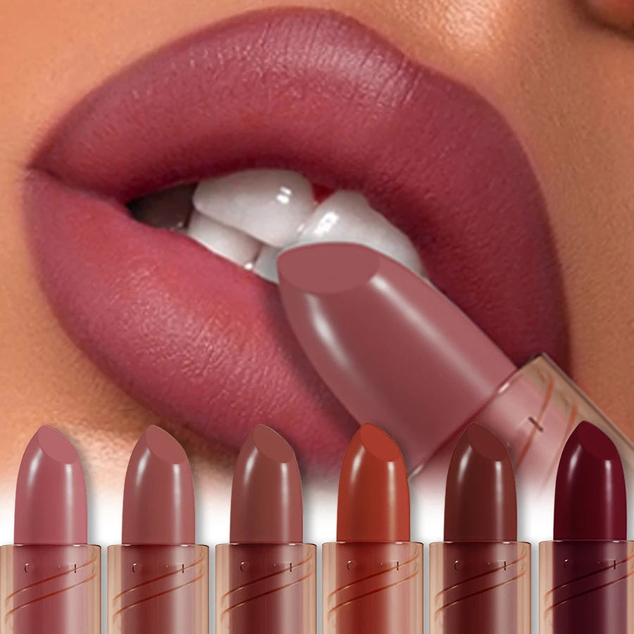 14-color Matte Lipstick  Red Lip Stick Waterproof Sexy Korean Makeup Lip Tint Brown Pink Lip Cosmetic Long Lasting Lip Gloss