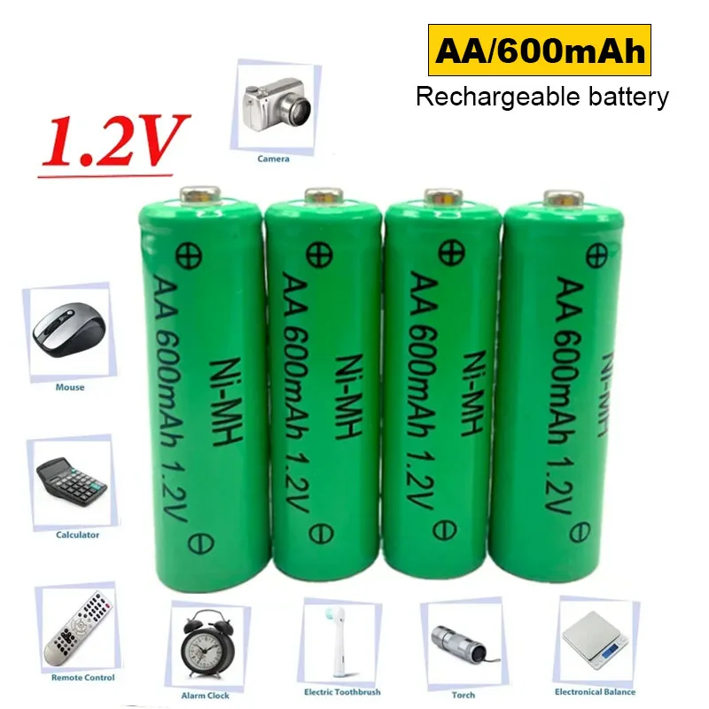 

AA 1.2V 600mAh NI-MH Rechargeable Battery for Camera Microphone Flashlight Remote Control MP3/MP4 Player Electric Shaver