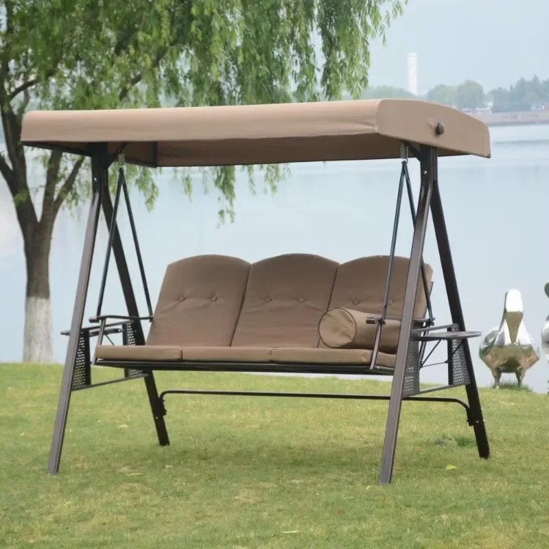 3 seater hanging chair furniture popular canopy design casual outdoor swing