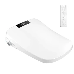 White Square Shape Smart Toilet Seat Cover Auto Open Lid