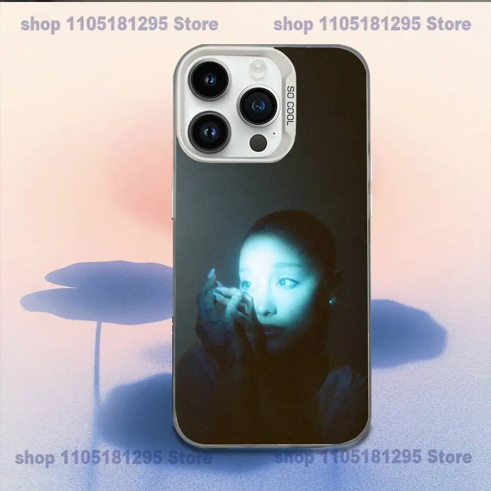 حافظة هاتف A-Ariana G-Grande Tour 2026 لهاتف iPhone XR,17,16,15,14,13,12,11,X,Mini,Pro,E,MAX غطاء مقاوم للصدمات من الحلوى البيضاء غير اللامعة