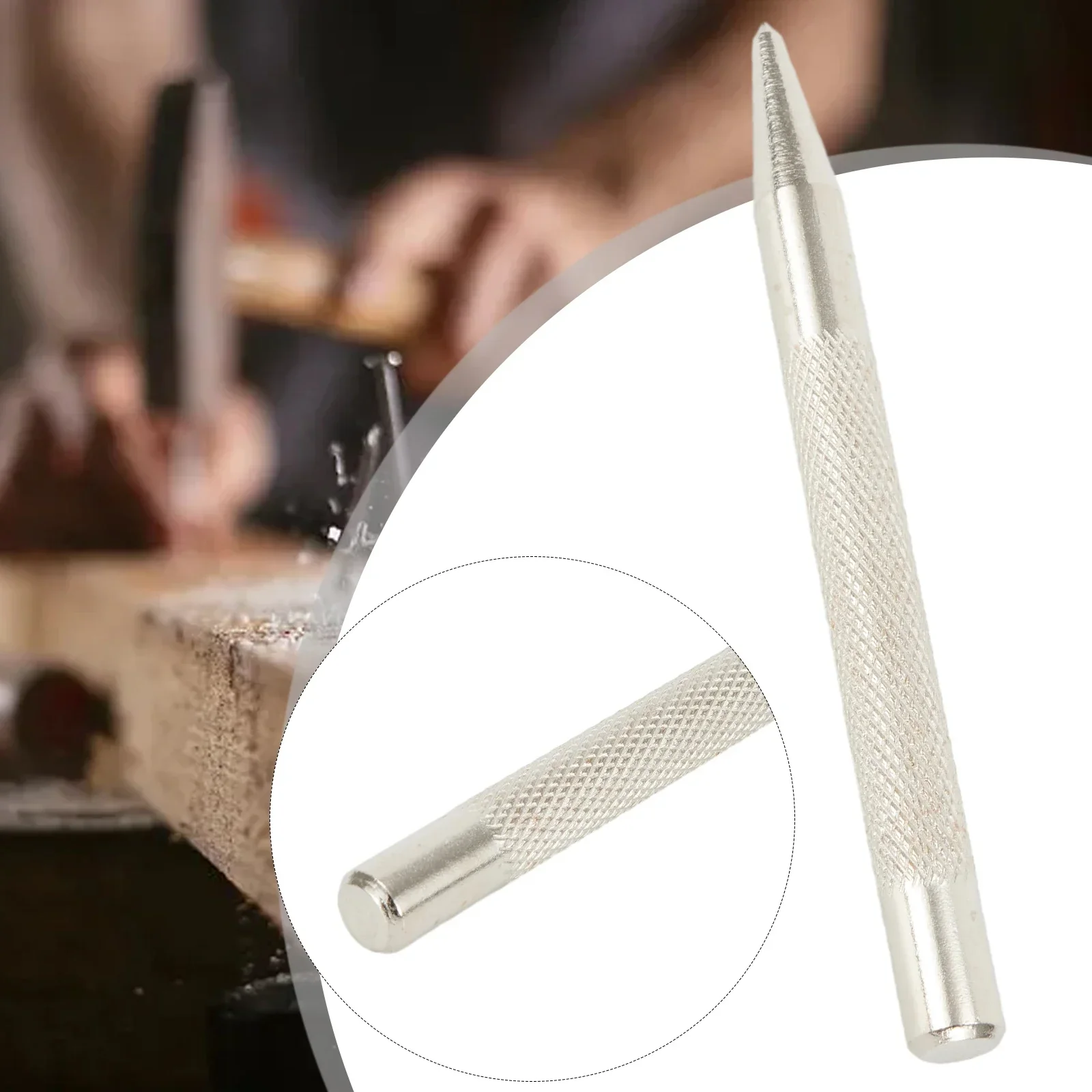 1pc Knurled Centre Punch Carbon Steel Spot Dot Center Pin Punch Loaded Marker Wood Chisel Joinery Carpenter Tool Woodworking Too